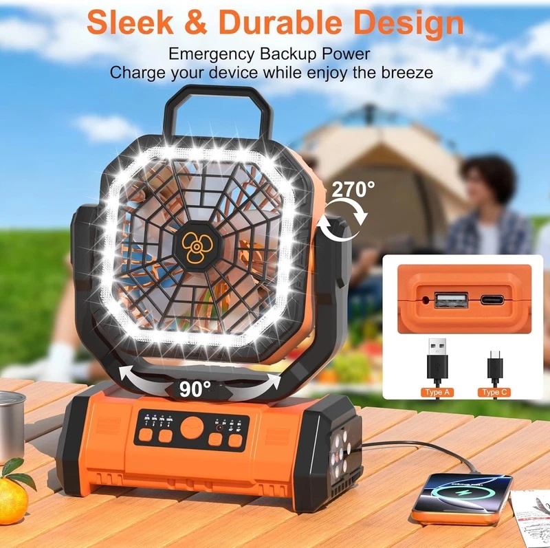 Oscillating Fan Clip - Multifunctional Portable Cooling Fan 20000mAh Waist‑clip