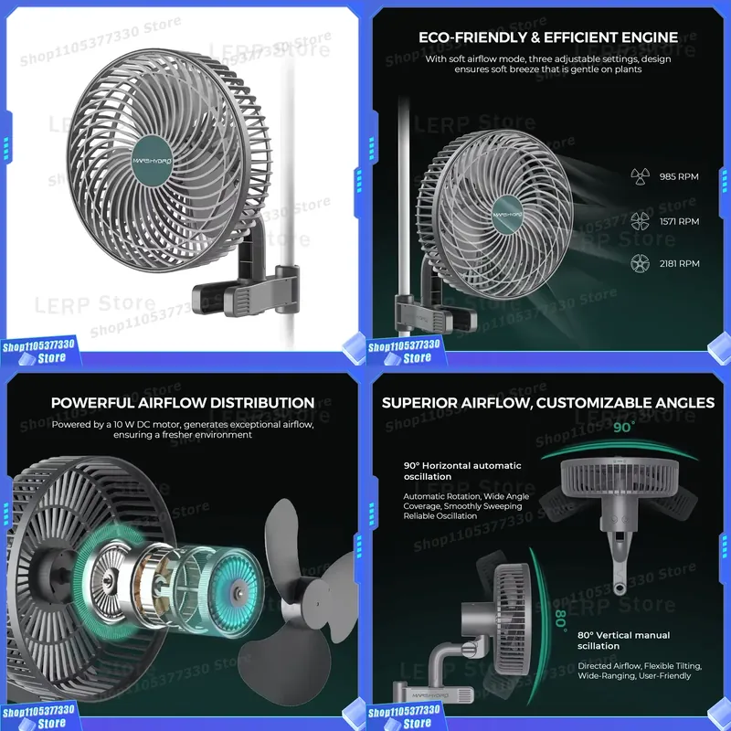 Mars Hydro 6 Inch Clip On Fan  - Oscillating Fan Clip 评论和价格